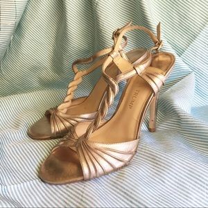 Ivanka Trump Hilly ankle-strap heels gold sz 8.5